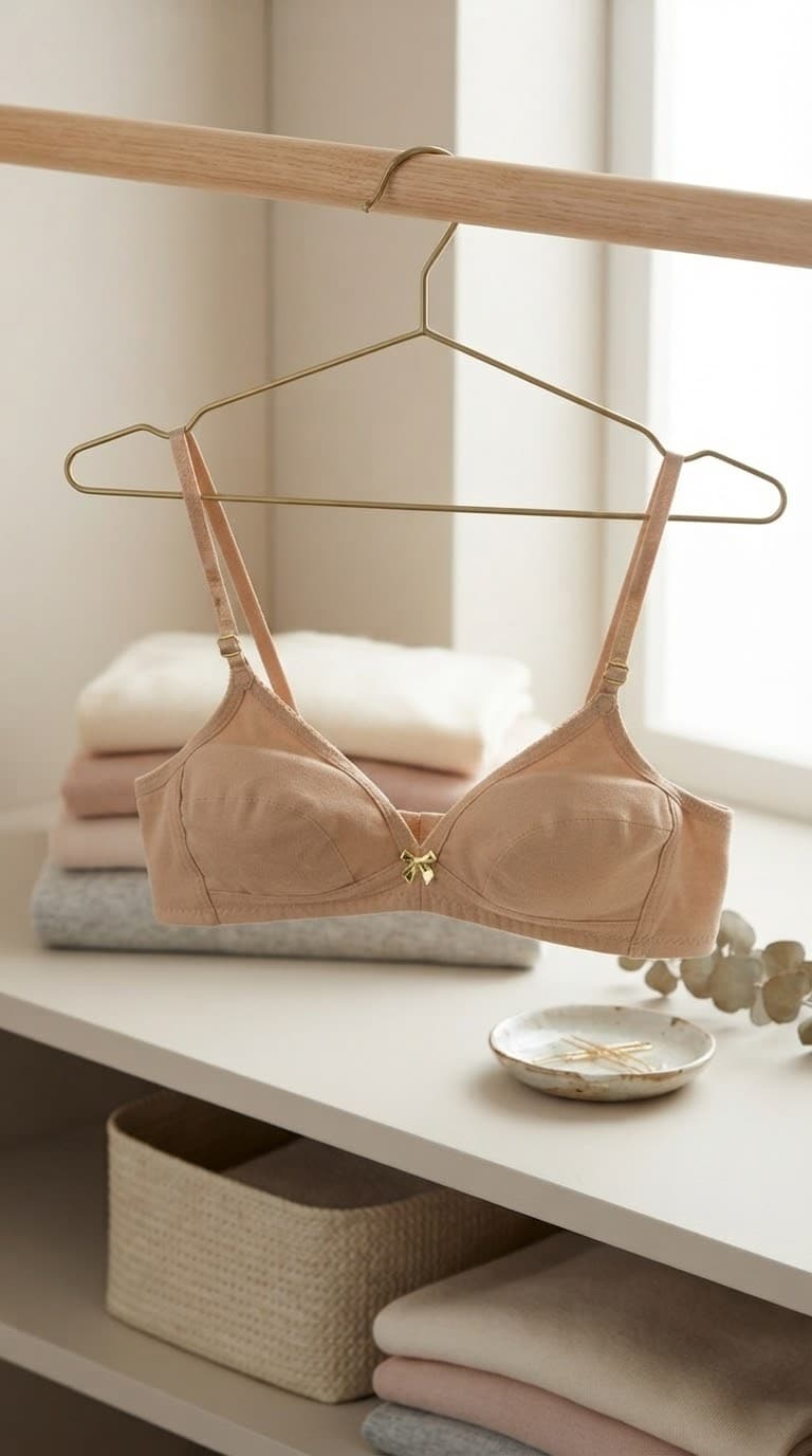 Cotton Lace Trim Bra for Girls