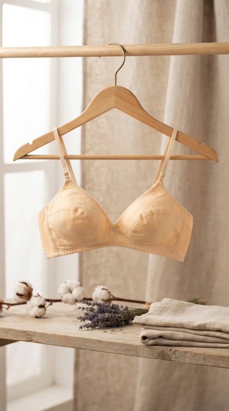 Cotton Lace Trim Bra for Girls