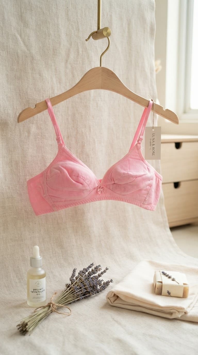 Cotton Lace Trim Bra for Girls