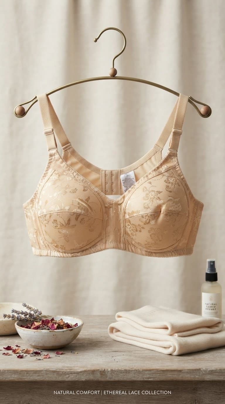 Cotton Lace Trim Bra