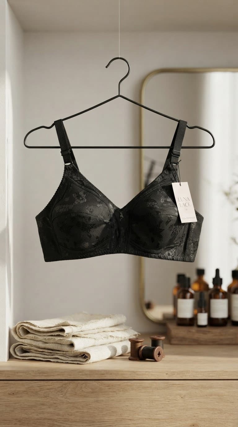 Cotton Lace Trim Bra